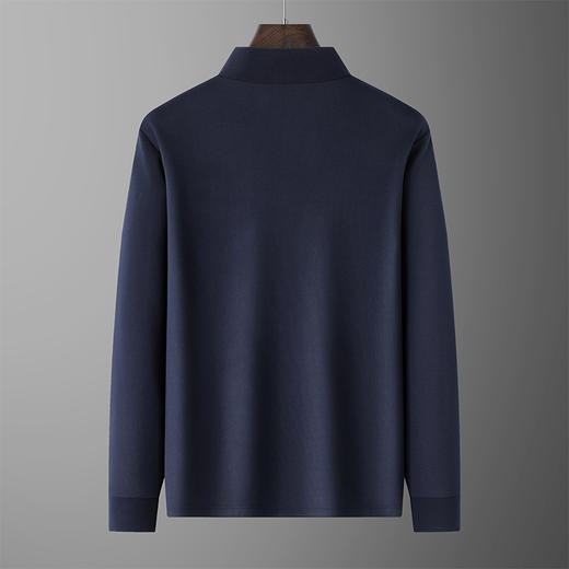 【新款DG】大依优型大码加绒长袖Polo衫翻领加肥加大肥佬休闲宽松透气上衣胖子绅士打底T恤 商品图2