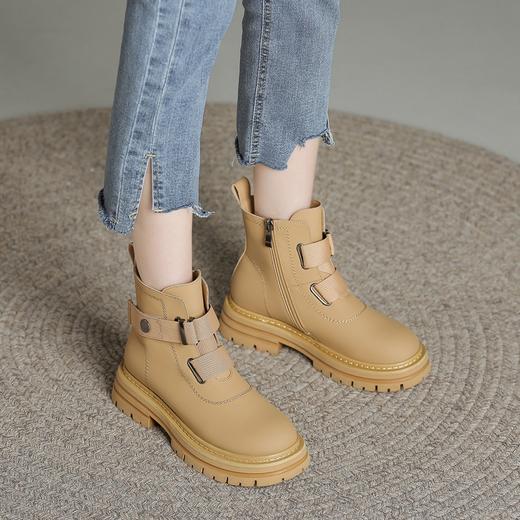 ZHR加绒马丁靴女英伦风厚底短靴女2023新款马丁靴秋冬款百搭女靴 商品图6