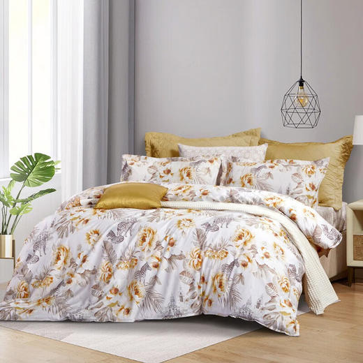 富安娜 纯棉四件套-花容月貌 1.5/1.8m床 商品图0