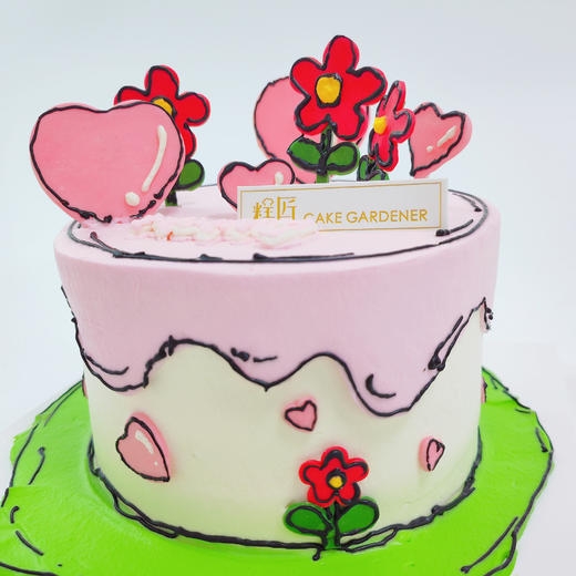 小花花二次元蛋糕（奶油戚风蛋糕） 商品图6