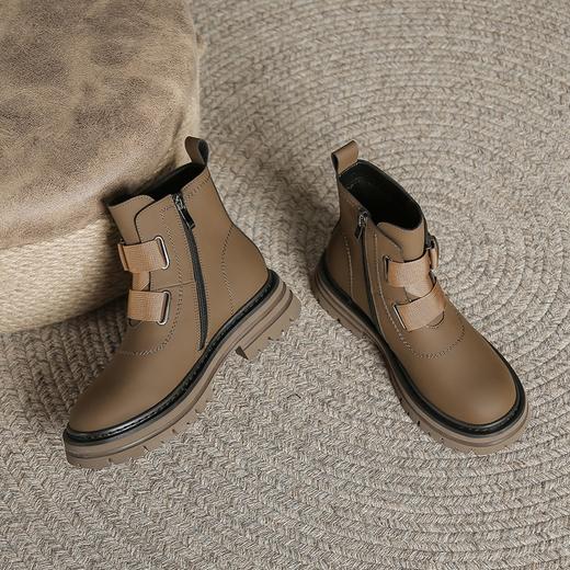 ZHR加绒马丁靴女英伦风厚底短靴女2023新款马丁靴秋冬款百搭女靴 商品图11