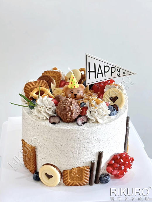 多重口感🔥 | 海盐奥利奥杏仁脆鲜果蛋糕 商品图0