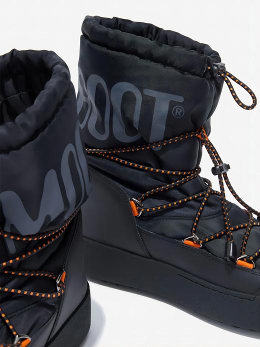 Moon Boot - Mb Mtrack Polar  - Black/Orange - 男士 - 雪地靴 - 黑色/橙色 商品图3