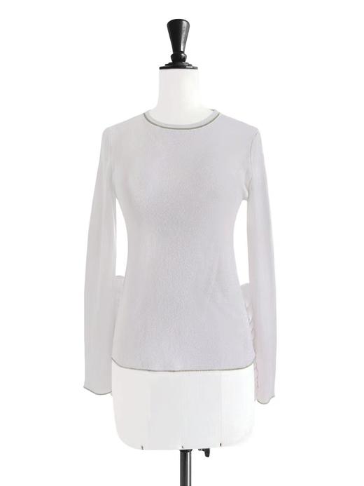 TYNVIE 荷叶边装饰袖口套头针织衫-灰色 商品图1