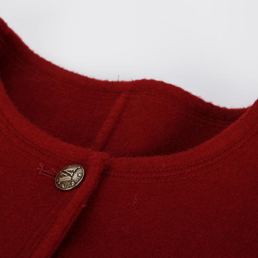 NH941斯尔丽2023冬季新款短款圆领时尚保暖宽松显瘦减龄双面呢羊毛大衣 商品图4