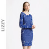 LIZZY秋季时尚印花图案圆领紧身包臀针织连衣裙打底裙5963 商品缩略图2