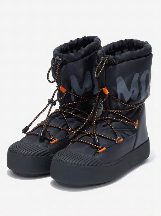 Moon Boot - Mb Mtrack Polar  - Black/Orange - 男士 - 雪地靴 - 黑色/橙色 商品图0