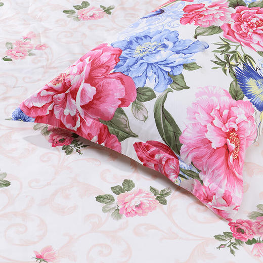 富安娜（FUANNA）床上用品床单被套磨毛四件套-群芳尽艳 商品图2