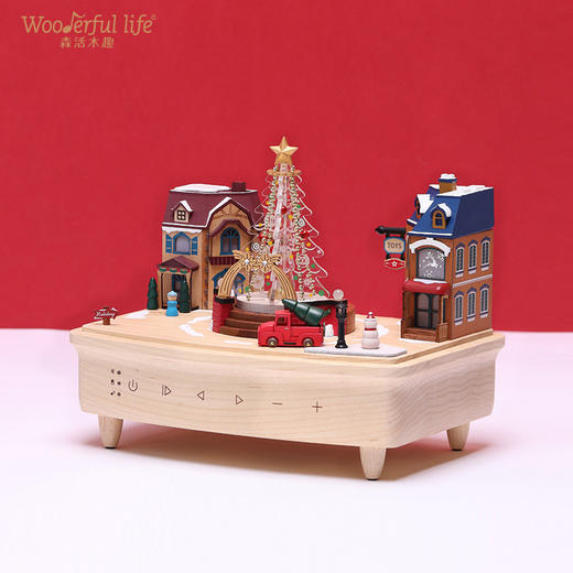 wooderfullife  音乐盒 圣诞街景 商品图3