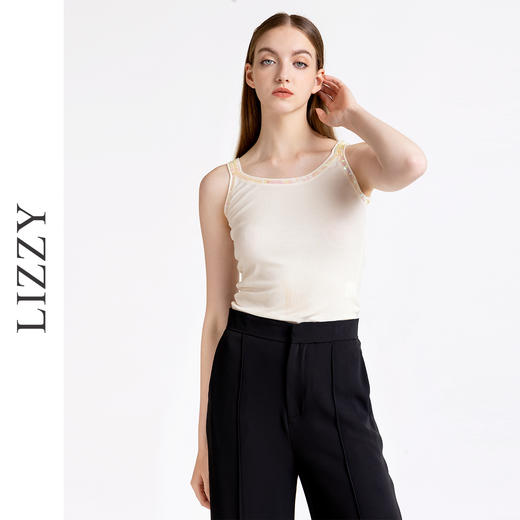 LIZZY 女士吊带打底衫修身内搭钉珠背心3781 商品图0