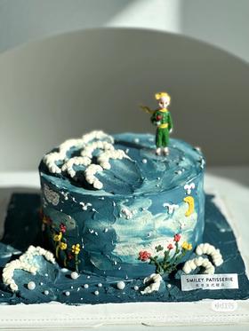 手绘奶油蛋糕 | 鲜果原味奶油 - 王子的玫瑰（色素调色掉色属正常情况介意勿拍）