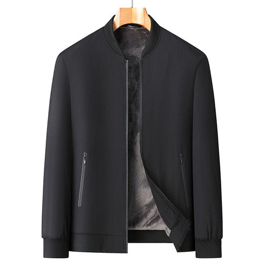 【新款DB】大依优型大码加绒外套夹克加肥加大肥佬休闲上衣男士胖子商务 商品图1