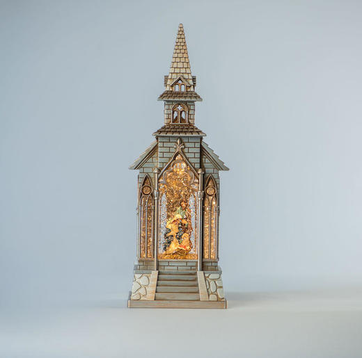 欧式圣诞节水晶房子发光工艺品摆件 商品图0