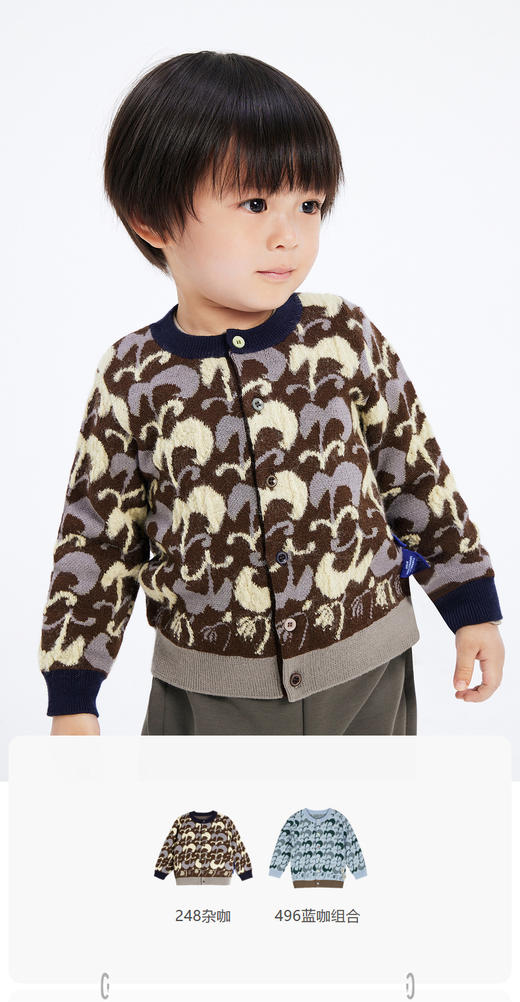 jnby  23年冬款  短款开襟毛衫 YNA310060 商品图0