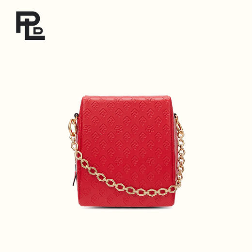 保兰德PLD东方雅奢小彩蝶头层牛皮手提盒子包小方包体制内秋冬通勤链条包通勤必备女包 商品图2