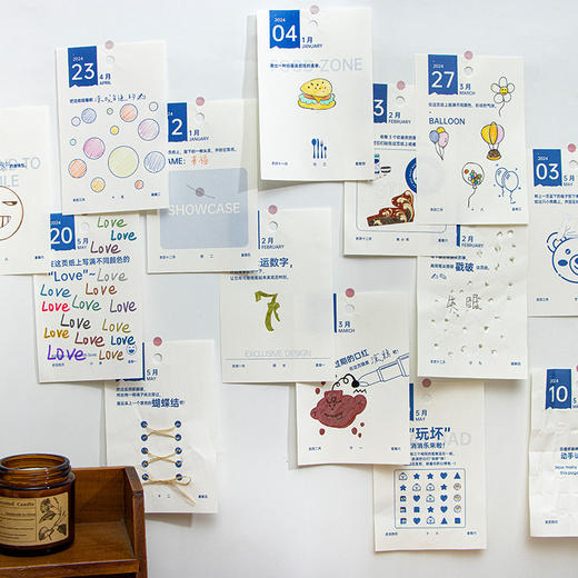 【一本能解压的日历❗️生活也可以过得很好玩】年马年新年玩坏日历礼盒套装，ins风台历本文艺创意桌面摆件，365天高考倒计时打卡❗️七夕器伴手礼新年礼盒年货礼盒 商品图4