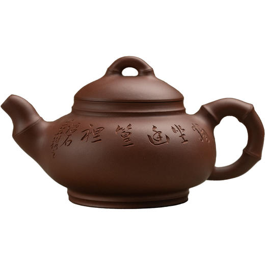 《佛肚竹壶（陶刻）》 杨志仲   高级工艺美术师、知名陶艺家、陶刻家、优秀紫砂陶刻艺术教育家 商品图5