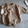【精致的设计！舒适的面料】韩版婴儿连体衣秋冬新款，胸口印花面包年糕纯棉爬爬服男女宝宝哈衣，纯棉面料，舒适透气，为宝宝提供亲肤呵护 商品缩略图4