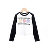 「三款配色」秋冬季新款潮范女童长袖T恤 中大童撞色短款保暖上衣儿童打底衫童装 商品缩略图2