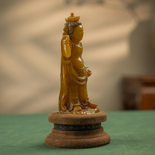 清 寿山石雕观音像 商品图1