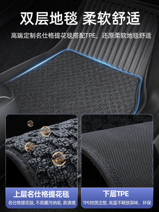 全TPE汽车脚垫适用于大众雅阁丰田双层全包围特斯拉tpe脚垫 商品图5