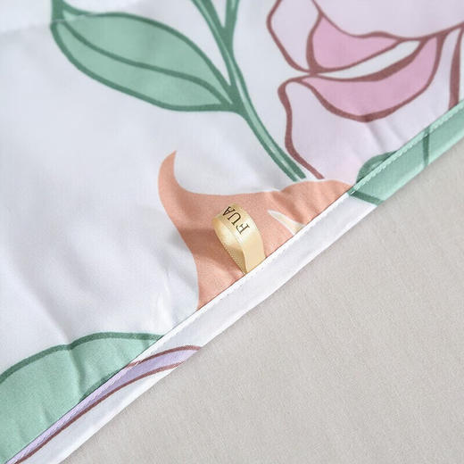 富安娜（FUANNA）轻灵花舞七孔抗菌印花夏被  203*229cm(370g) 商品图2