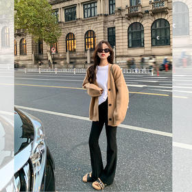 <曾小咸推荐>【超有弹超舒服】无感加绒西装微喇裤