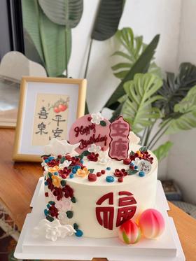 【生日蛋糕】翻糖祝寿款