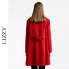 LIZZY优雅手工钉珠双排扣宽松羊毛混纺中长款大衣外套秋冬女3551 商品缩略图3