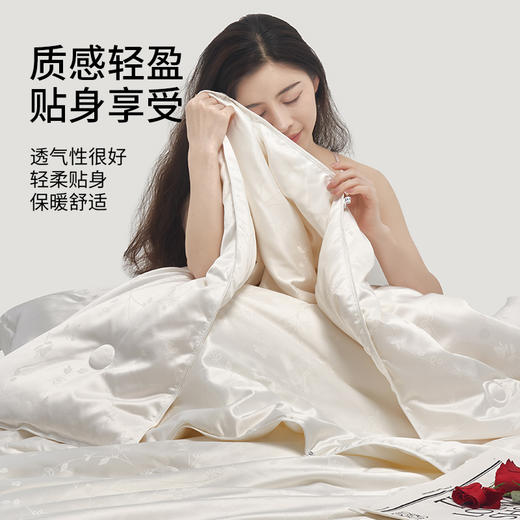 佳丽斯被子蚕丝被春秋被空调被夏季四季通用结婚被芯子母被二合一 商品图5