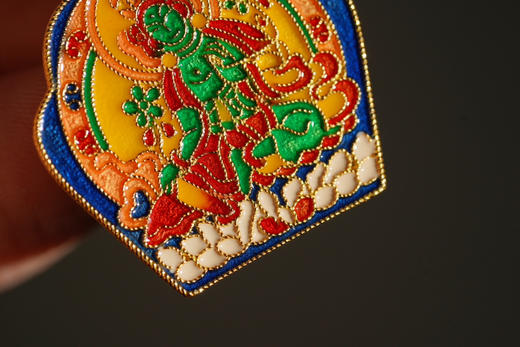 纯银烧蓝｜青金绿度母 商品图1