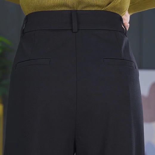 HSS 2708休闲西装裤高腰宽松百搭显瘦哈伦烟管裤 商品图3