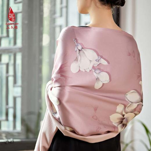 SAINTJOY/上久楷真丝披肩女式真丝披肩PJS20003馨香岁合 商品图1