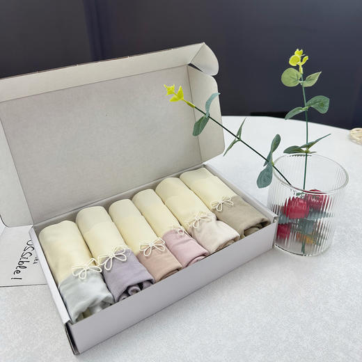 【六条超值装】舒妍娜撞色莫代尔无痕内裤 轻薄高腰 贴身舒适 桑蚕丝润肤抑jun裆 呵护私处健康 精致纸盒包装 商品图11