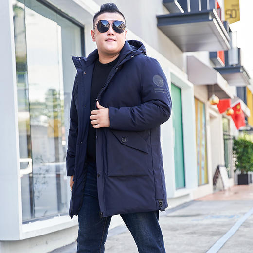 【2天发货】【超大码】【可拆卸帽】【新款DYH】大依优型大码羽绒服加肥加大冬季外套休闲胖子大码男休闲宽松上衣肥佬 商品图3