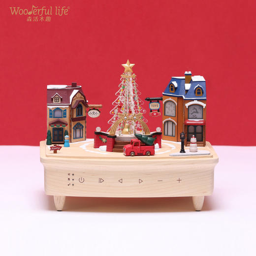 wooderfullife  音乐盒 圣诞街景 商品图1