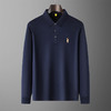 【新款DG】大依优型大码加绒长袖Polo衫翻领加肥加大肥佬休闲宽松透气上衣胖子绅士打底T恤 商品缩略图1