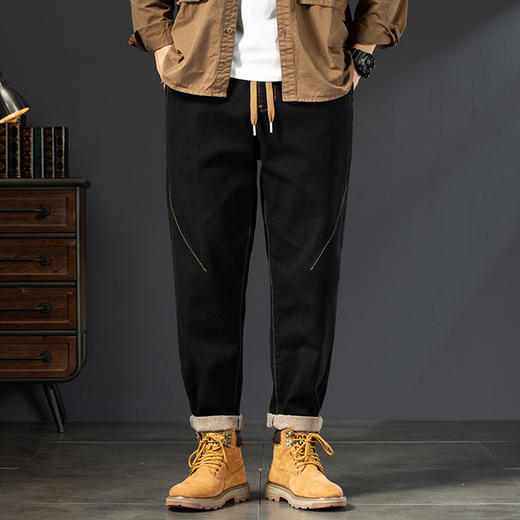 【新款DQ】大依优型大码男装牛仔裤加肥加大号肥佬宽松大号休闲潮款长裤 商品图2