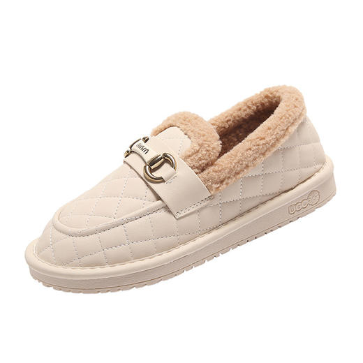 冬季加绒【小香风面包鞋】女网红豆豆鞋 保暖加厚 毛毛棉鞋  乐福鞋 商品图4