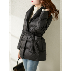 原形黑色短款韩版收腰显瘦时尚保暖羽绒服外套