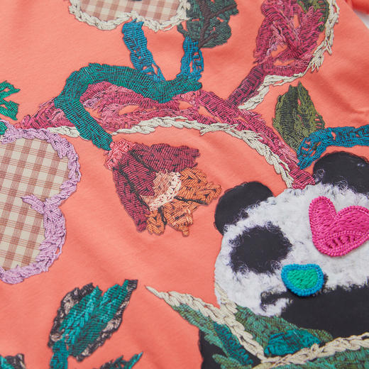 谜底T恤短袖女2023秋季新款学院风趣味绣花修身百搭上衣233MT0019 商品图3