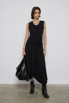 长毛纱线针织两件套