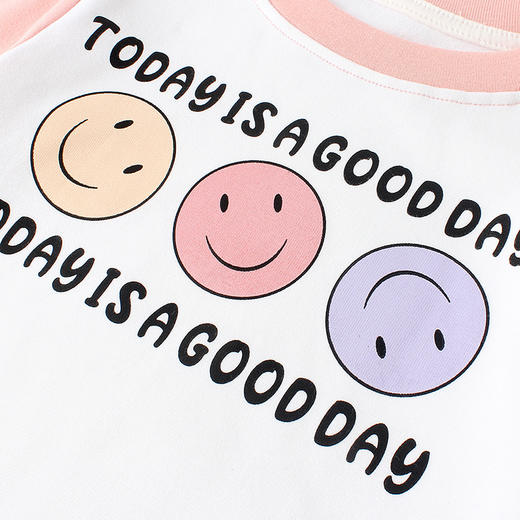 「三款配色」秋冬季新款潮范女童长袖T恤 中大童撞色短款保暖上衣儿童打底衫童装 商品图3