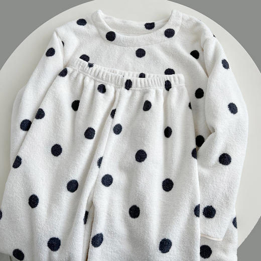 老米优品/ 云朵般软绵绵《少女感波点/卡通 绒绒家居套装》亲肤柔软，温暖舒适~~ TZ231109A 商品图7