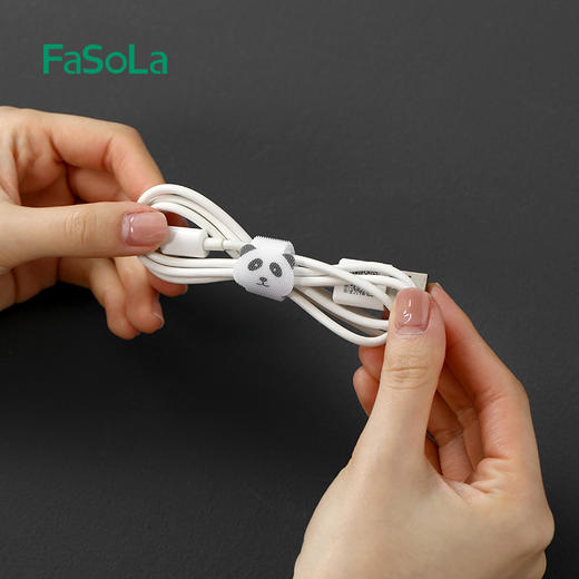 FaSoLa据线收纳扣充电线固定理线器束线带绑线整理电脑集绕线器魔术贴 商品图8