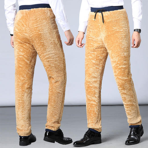 一件抵2件【中间加棉❗️里层加绒】冬季中老年棉裤，保暖不透风，舒适自在，男装外穿直筒保暖裤子中年爸爸父亲装加绒加厚休闲长裤父亲节礼物新年礼盒年货礼盒 商品图2