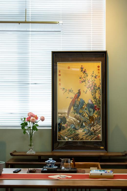 苏绣《花荫双鹤图》 商品图3