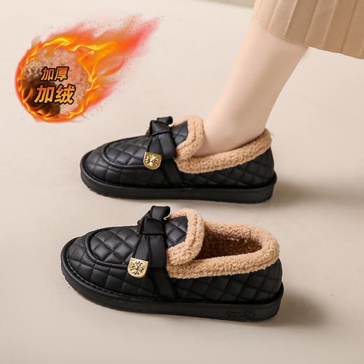冬季加绒【小香风面包鞋】女网红豆豆鞋 保暖加厚 毛毛棉鞋  乐福鞋 商品图7