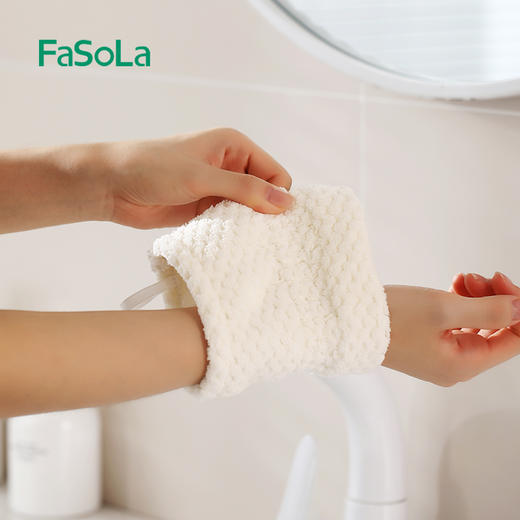 FaSoLa洗脸手腕带防溅水到袖口洗漱挡水防湿袖吸水手巾护腕运动擦汗手环 商品图10