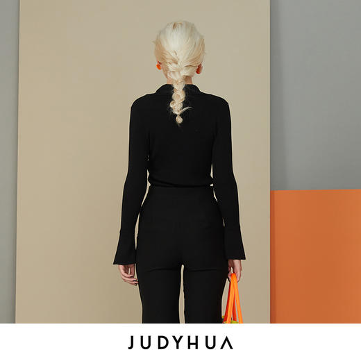 JUDYHUA 极简Polo针织上衣 商品图6